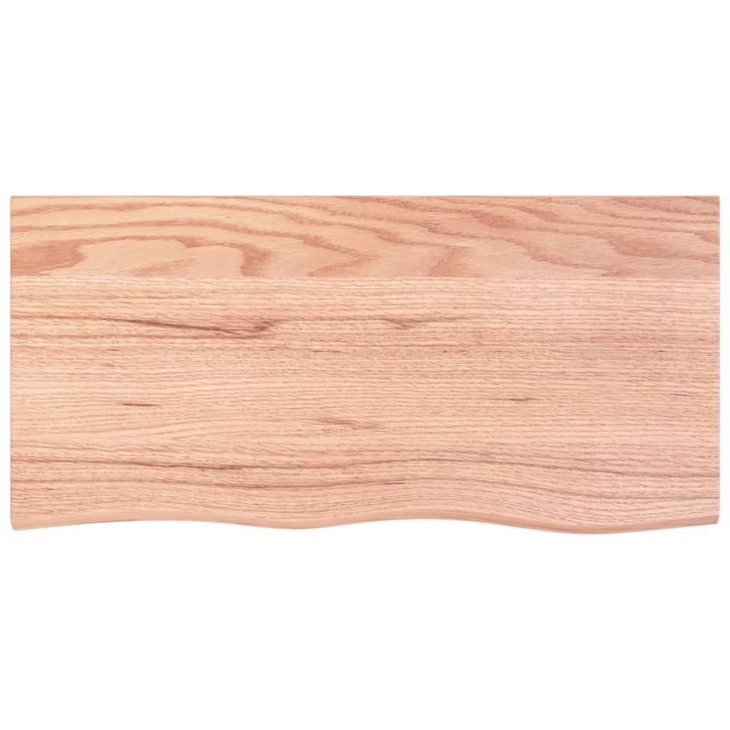 Solid Oak Table Top - Light Brown 100x50x2 cm