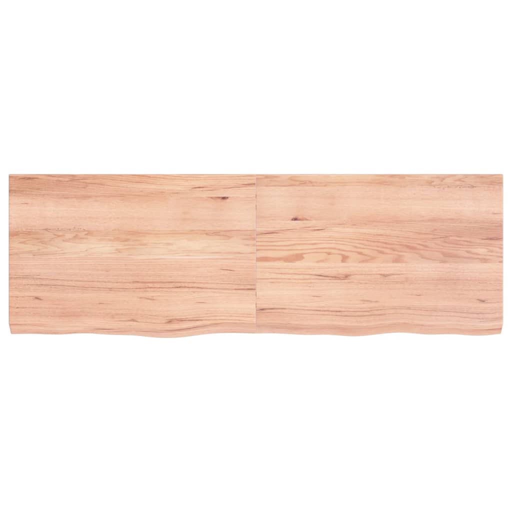 Solid Oak Table Top, Light Brown, 120x40 cm, Treated Wood