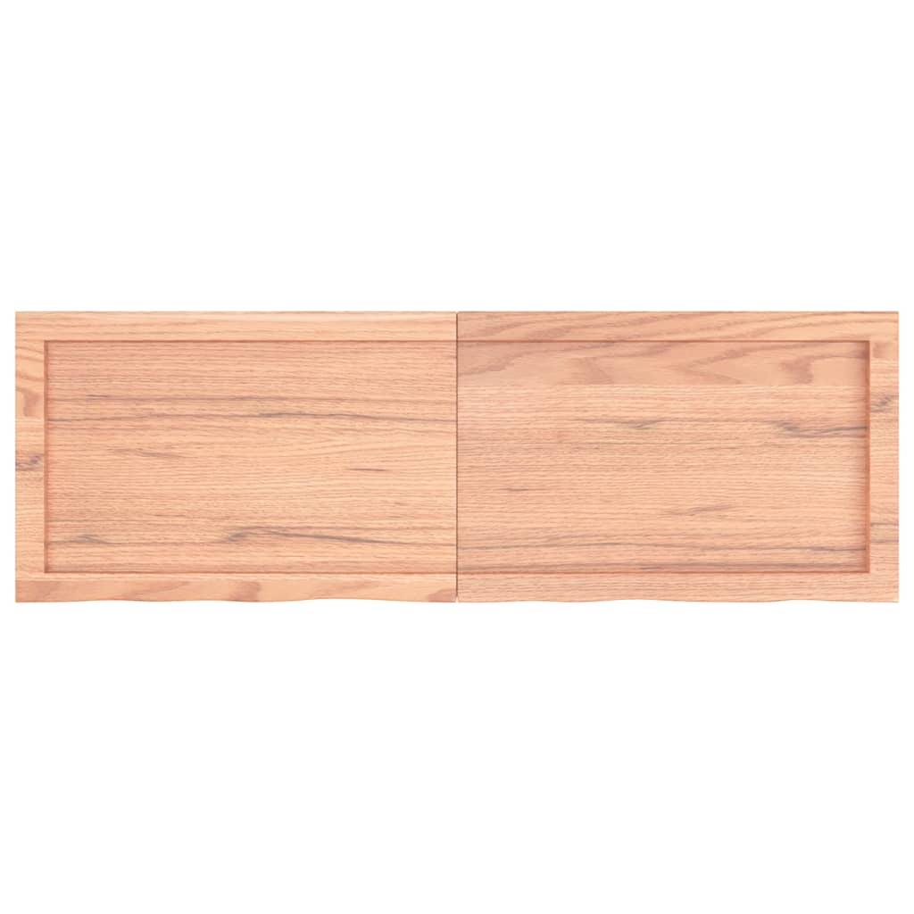 Solid Oak Table Top, Light Brown, 120x40 cm, Treated Wood