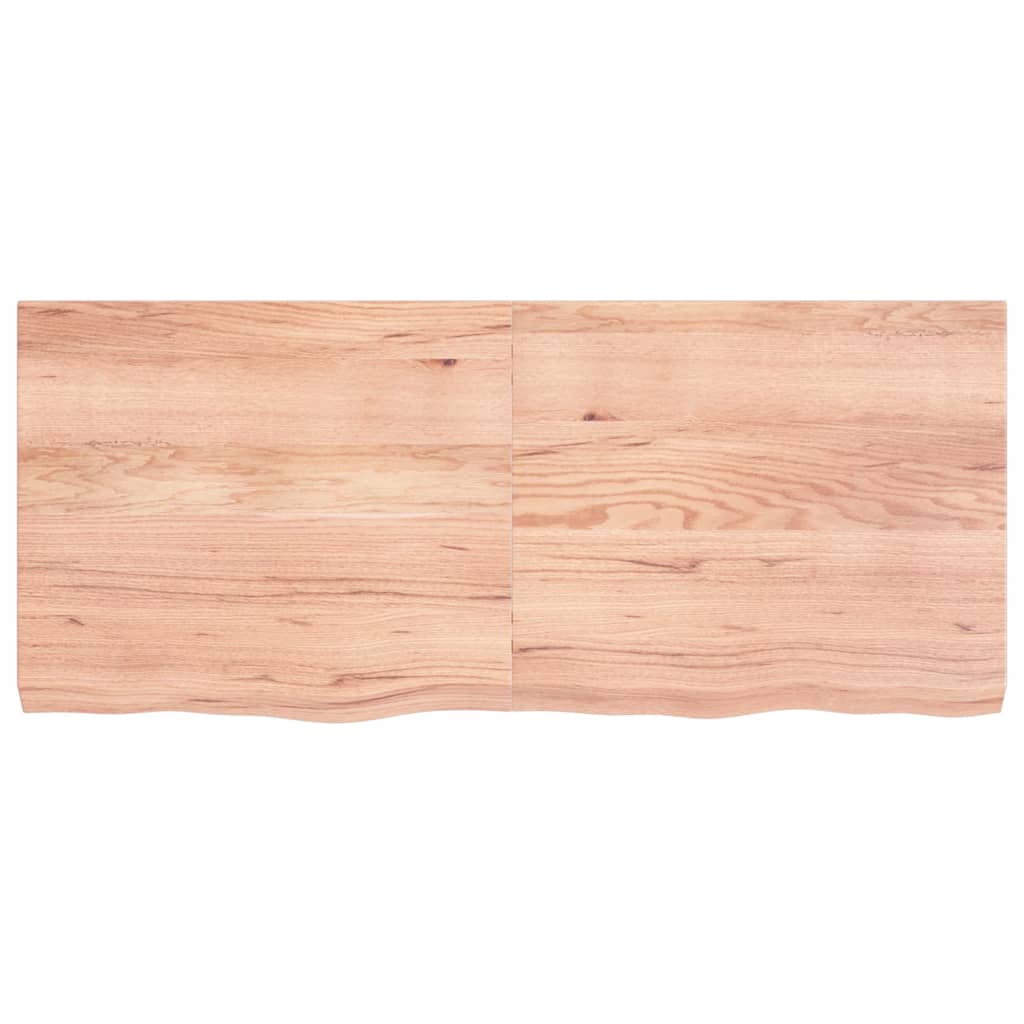 Light Brown Solid Oak Table Top 140x60cm, Treated Wood