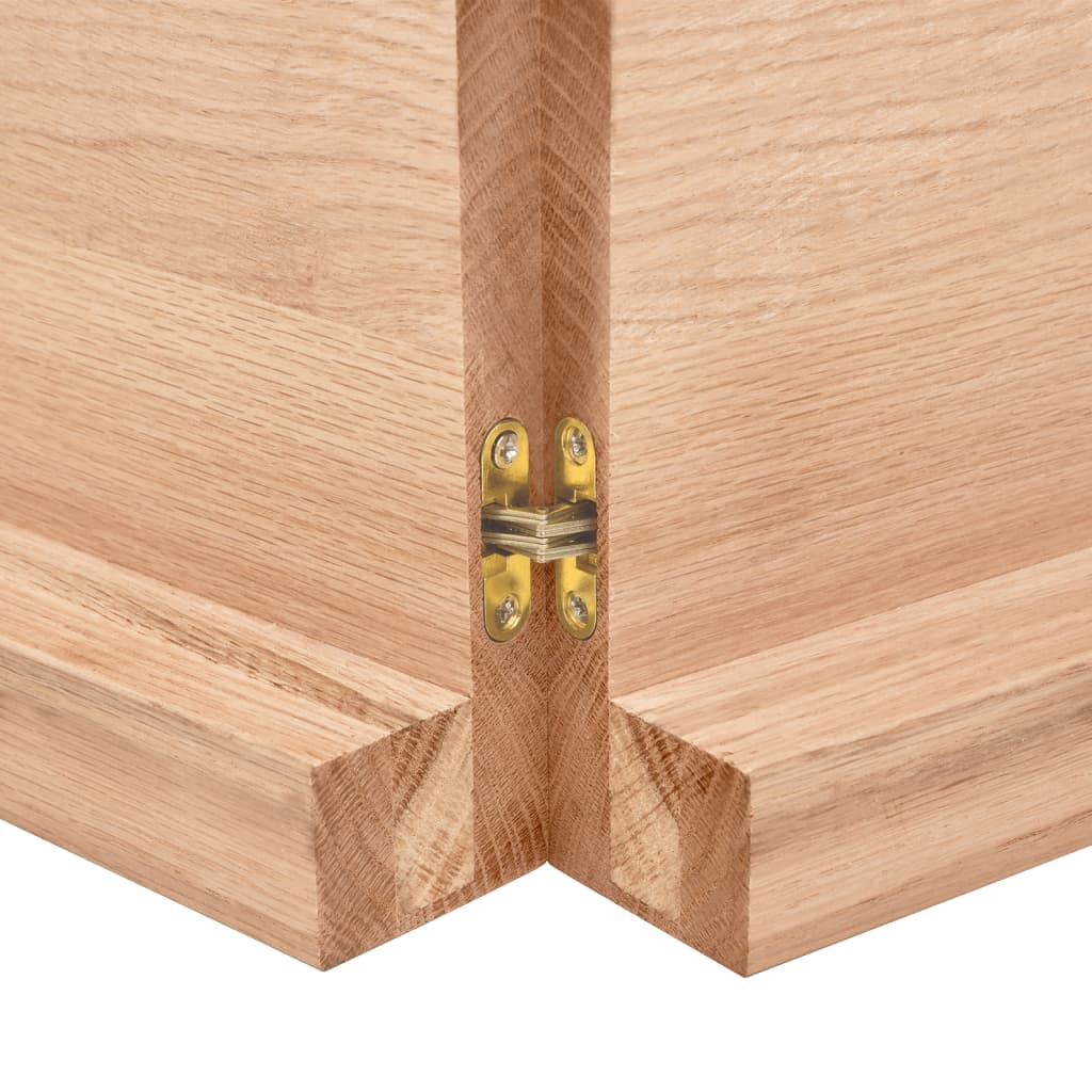 Light Brown Solid Oak Table Top 140x60cm, Treated Wood