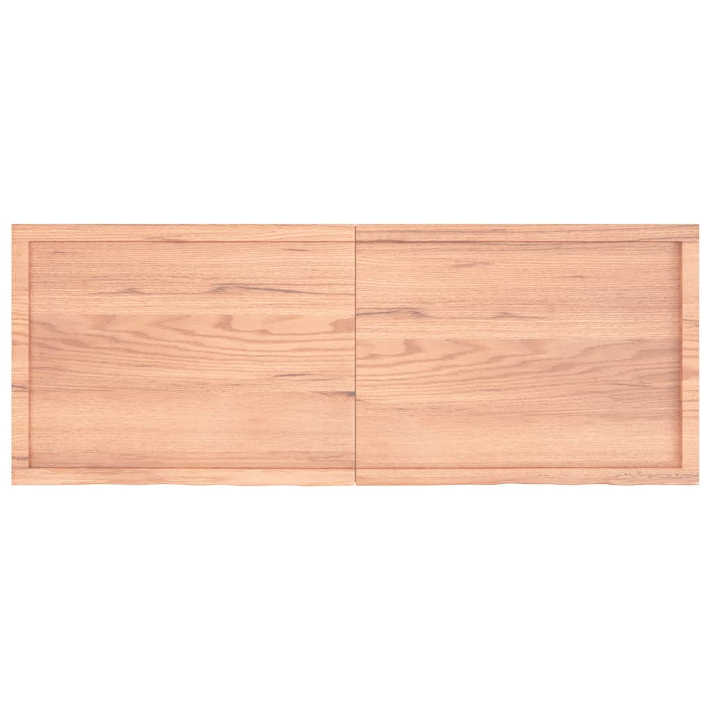 Solid Oak Table Top - Light Brown, 160x60x(2-6) cm, Treated Wood