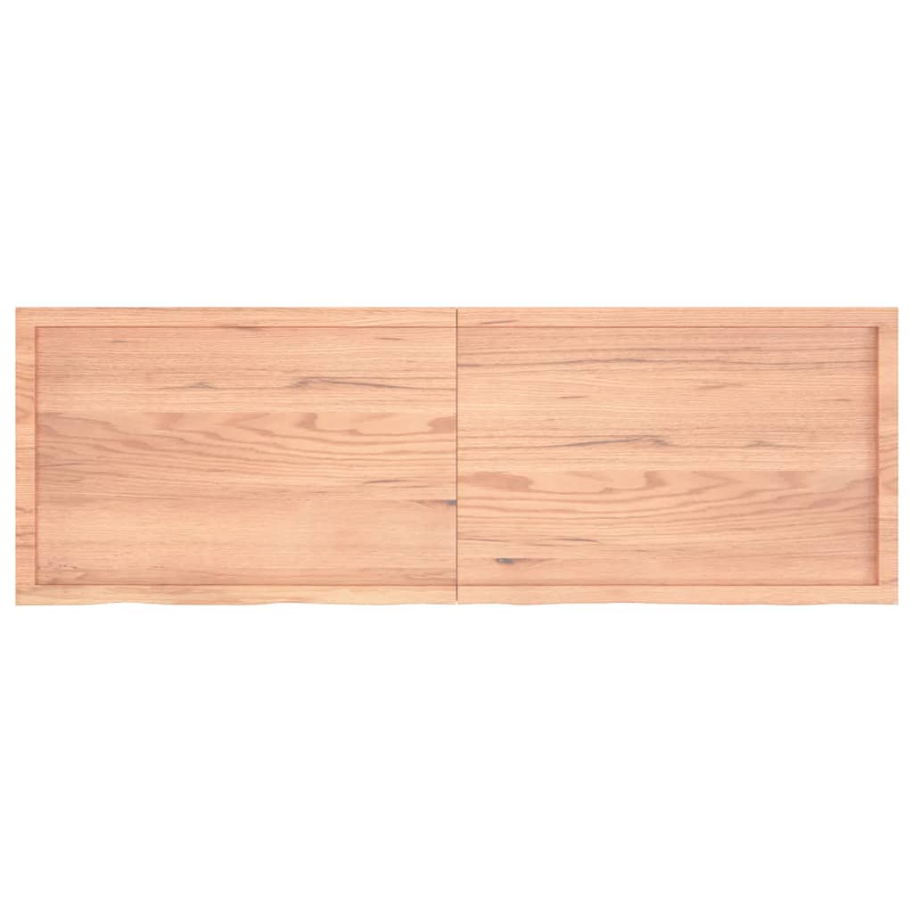 Solid Oak Table Top, Light Brown, 180x60 cm, Treated Wood