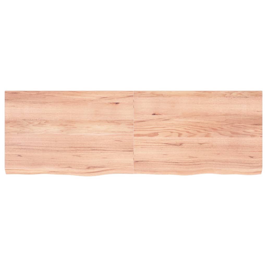 Solid Oak Table Top, Light Brown 180x60cm, Adjustable Thickness