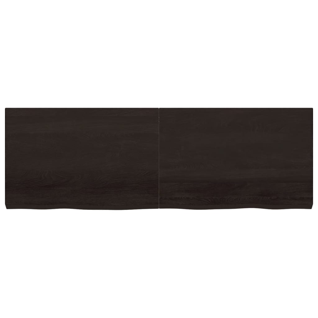 Solid Oak Dark Brown Table Top 180x60cm - Adjustable Thickness
