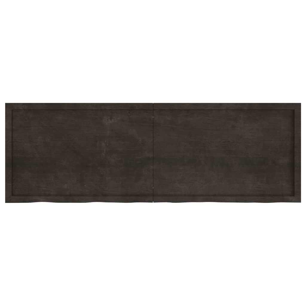 Solid Oak Dark Brown Table Top 180x60cm - Adjustable Thickness