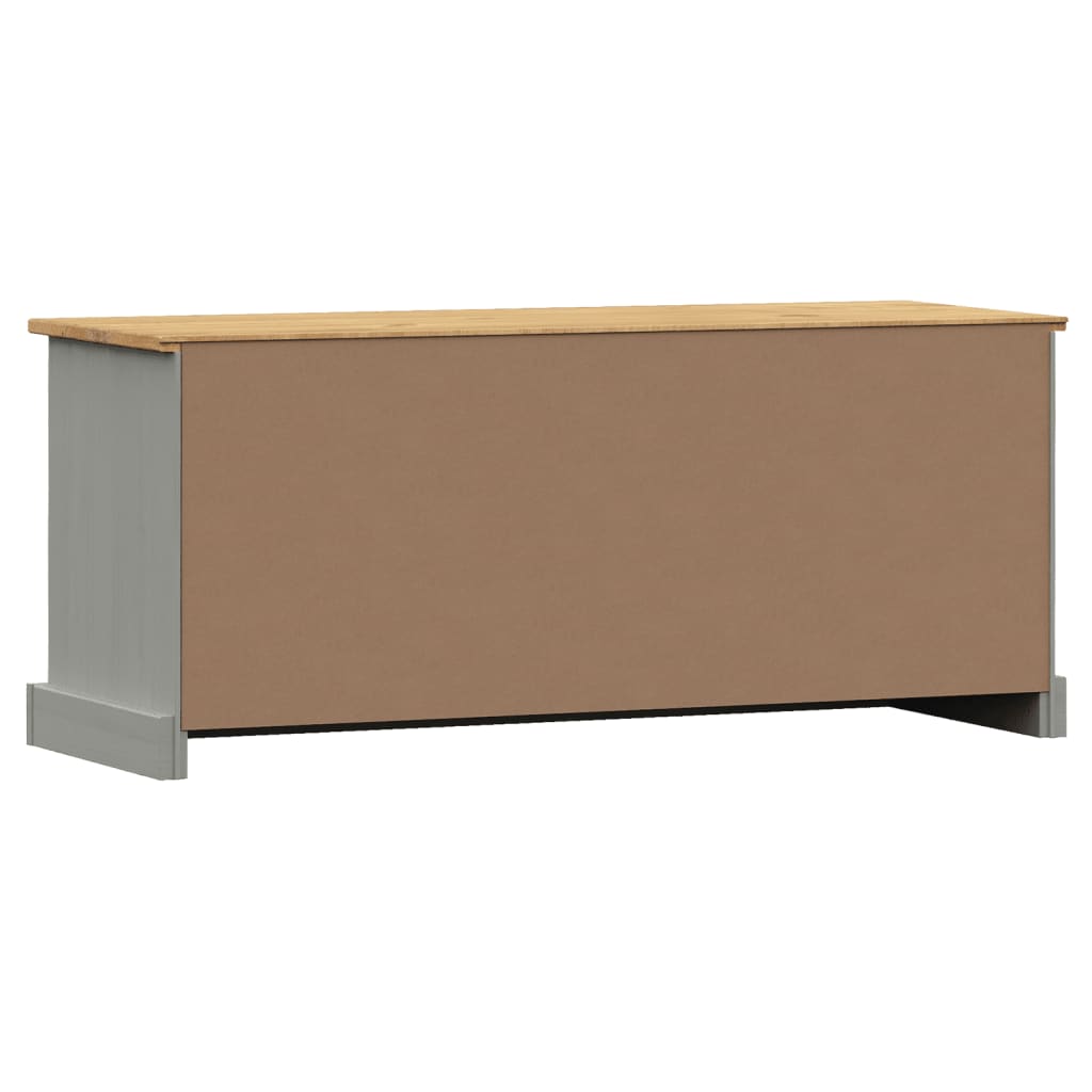 Solid Wood Pine Shoe Bench VIGO Grey 106x35x45 cm - Stylish & Durable