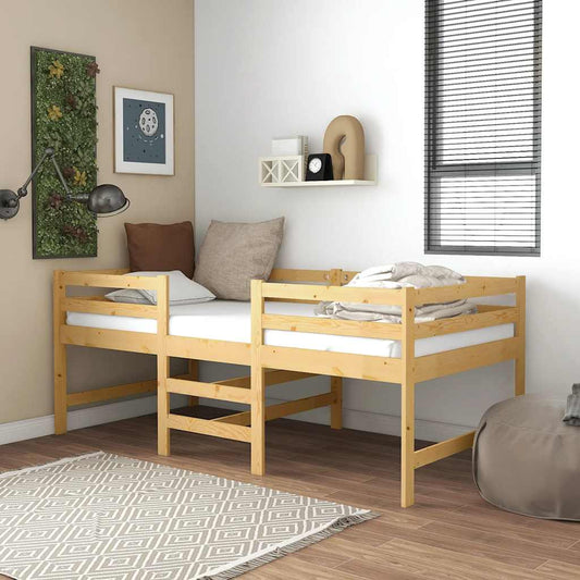 Solid Pine Wood Bed Frame 90x200 cm - Durable & Stylish Design