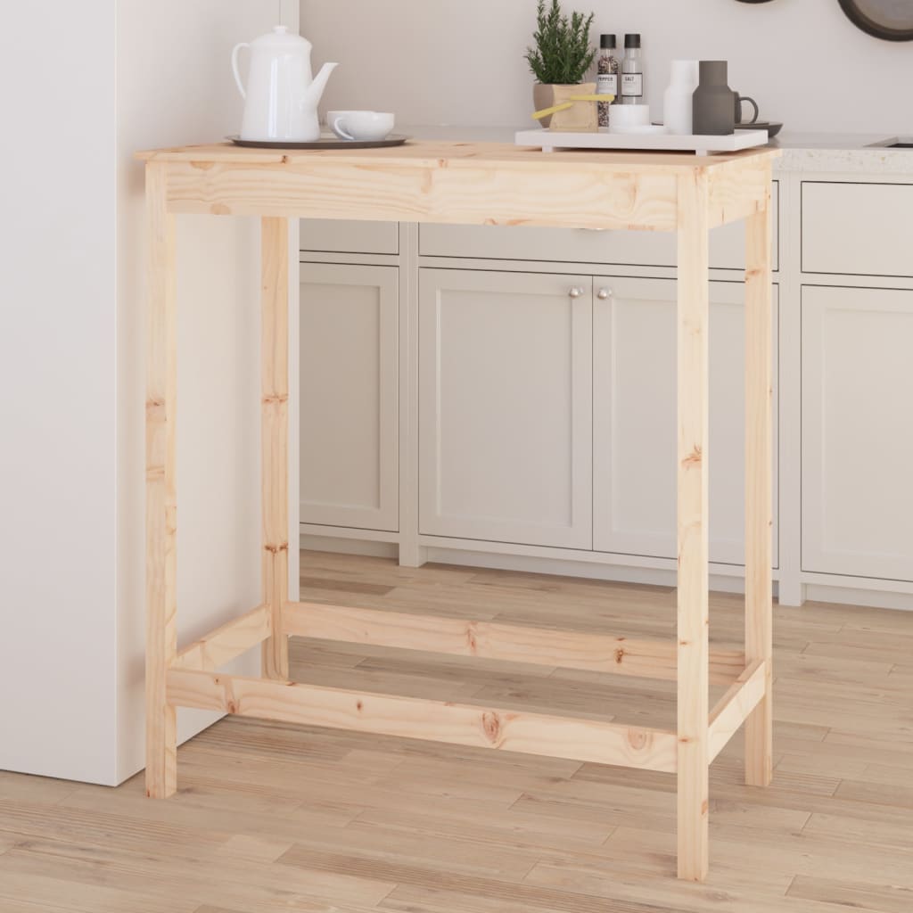 Solid Pine Wood Bar Table 100x50x110 cm - Elegant & Durable