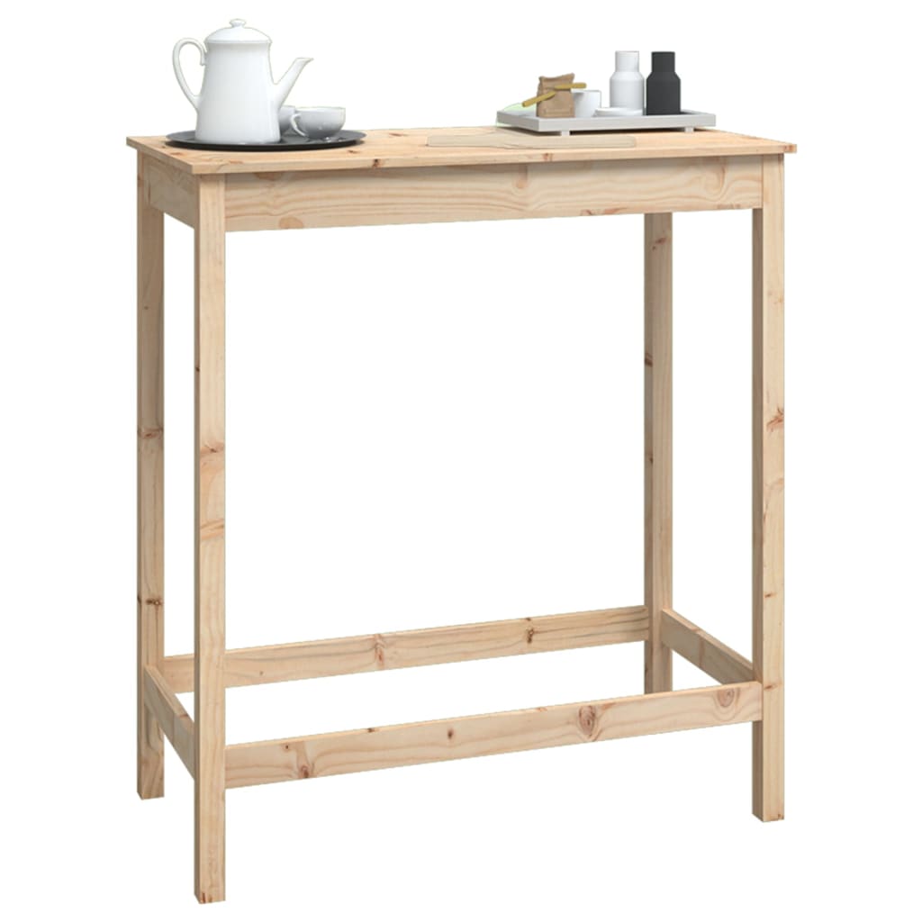 Solid Pine Wood Bar Table 100x50x110 cm - Elegant & Durable