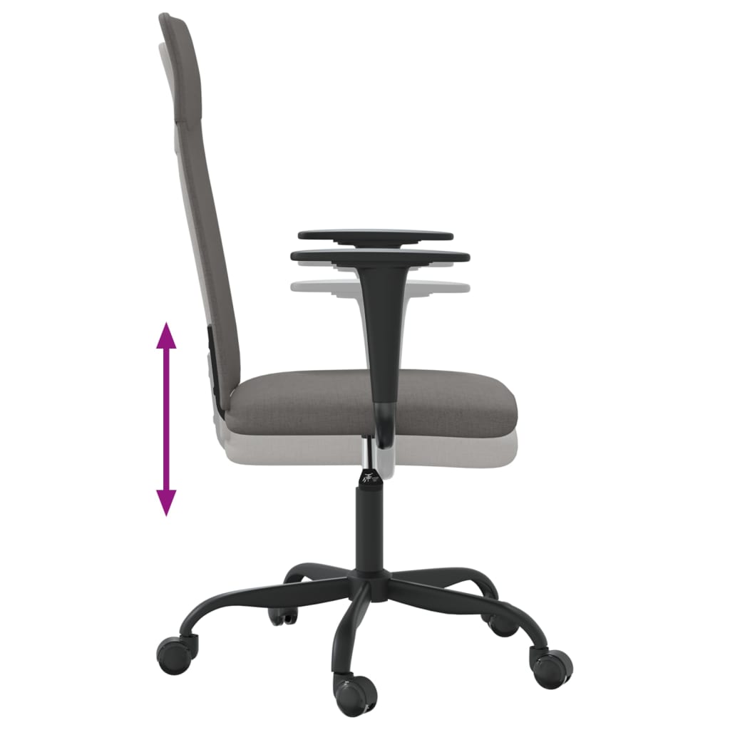 Ergonomic Office Chair in Dark Grey Fabric for Comfort and Style