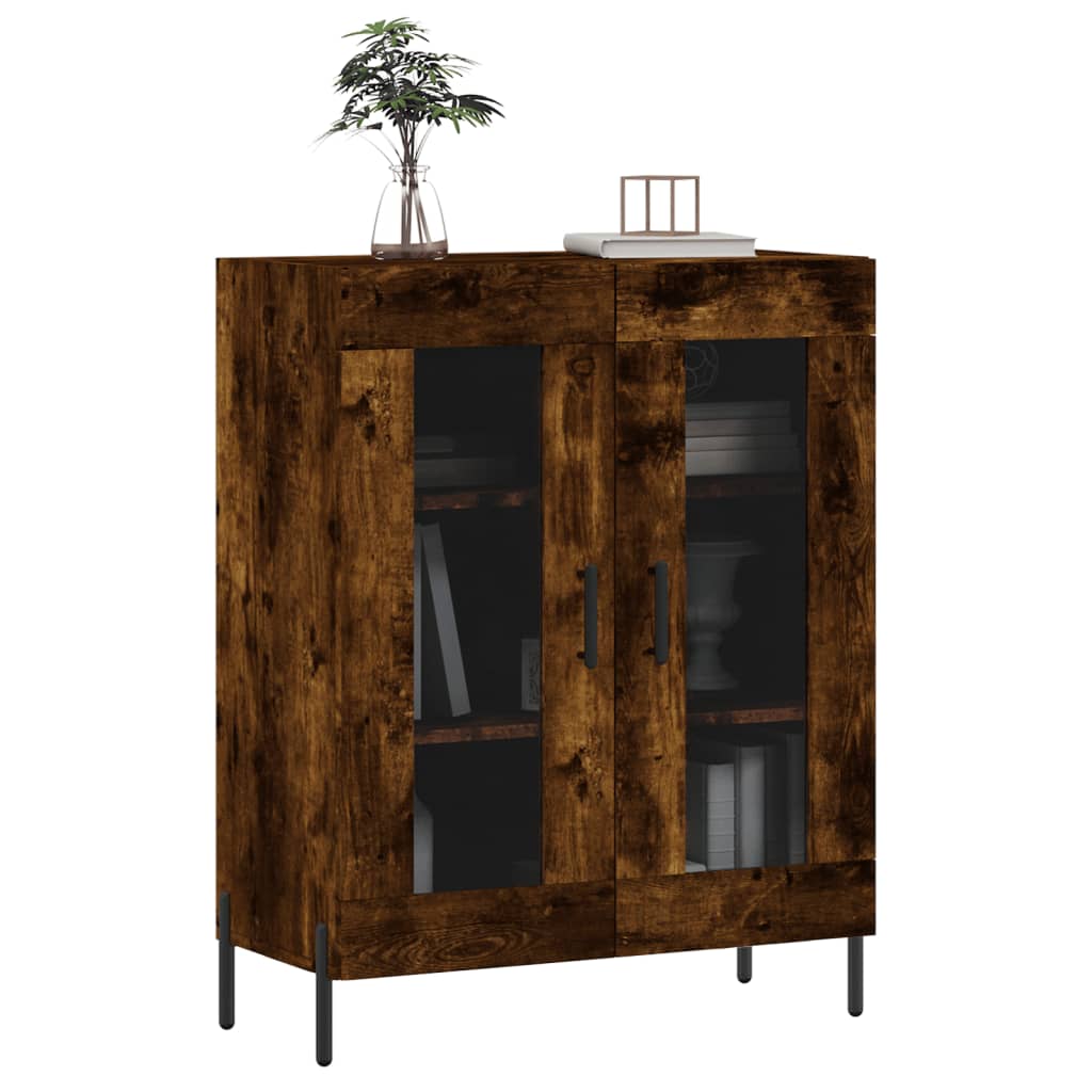 Sideboard Smoked Oak 69.5x34x90 cm Engineered Wood
