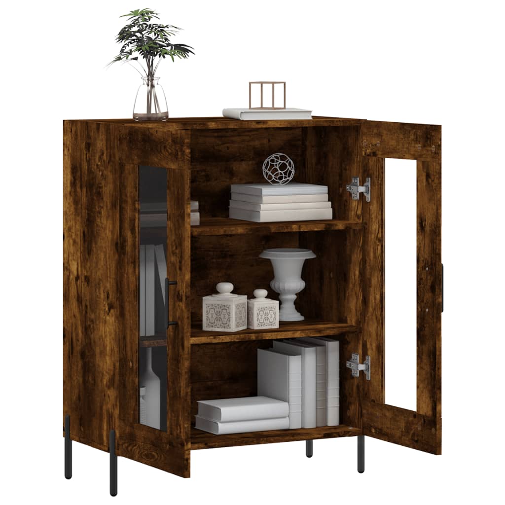 Sideboard Smoked Oak 69.5x34x90 cm Engineered Wood