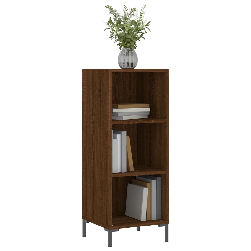 Oak Brown Sideboard 90cm - Elegant Engineered Wood Solution