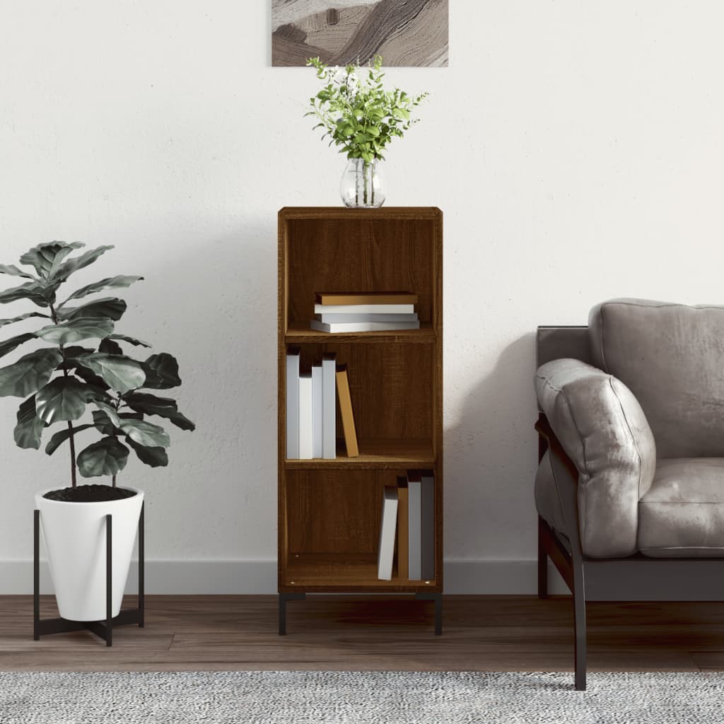 Oak Brown Sideboard 90cm - Elegant Engineered Wood Solution