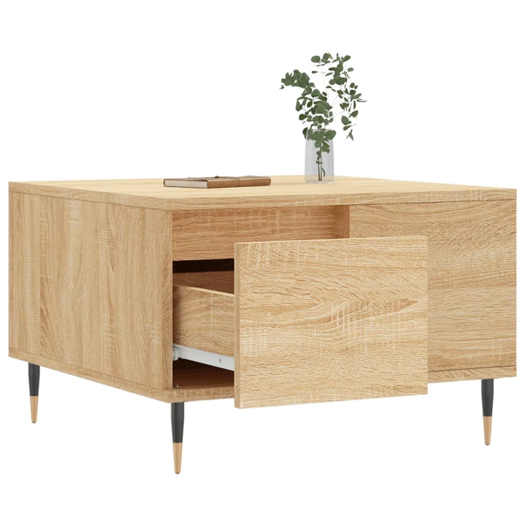 Coffee Table Sonoma Oak 55x55x36.5 cm Engineered Wood