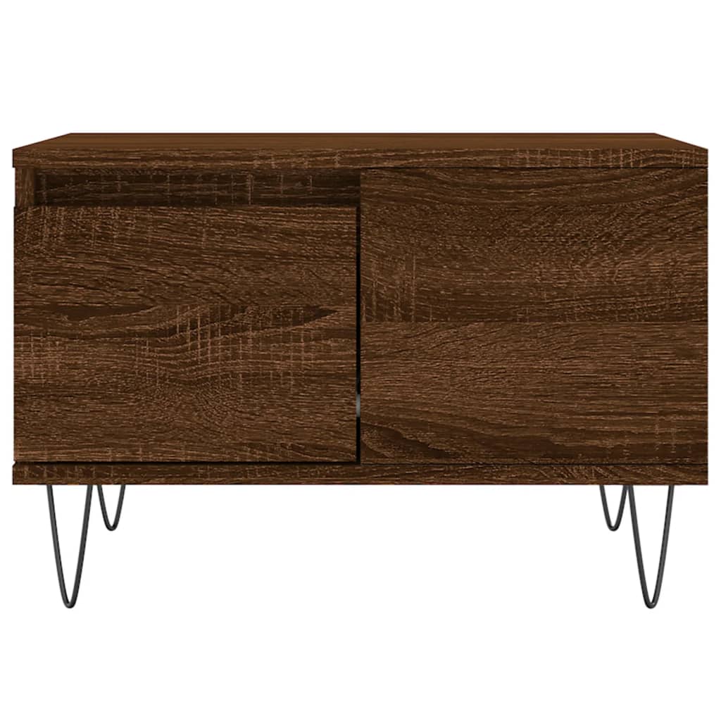 Coffee Table Brown Oak 55x55x36.5 cm Engineered Wood