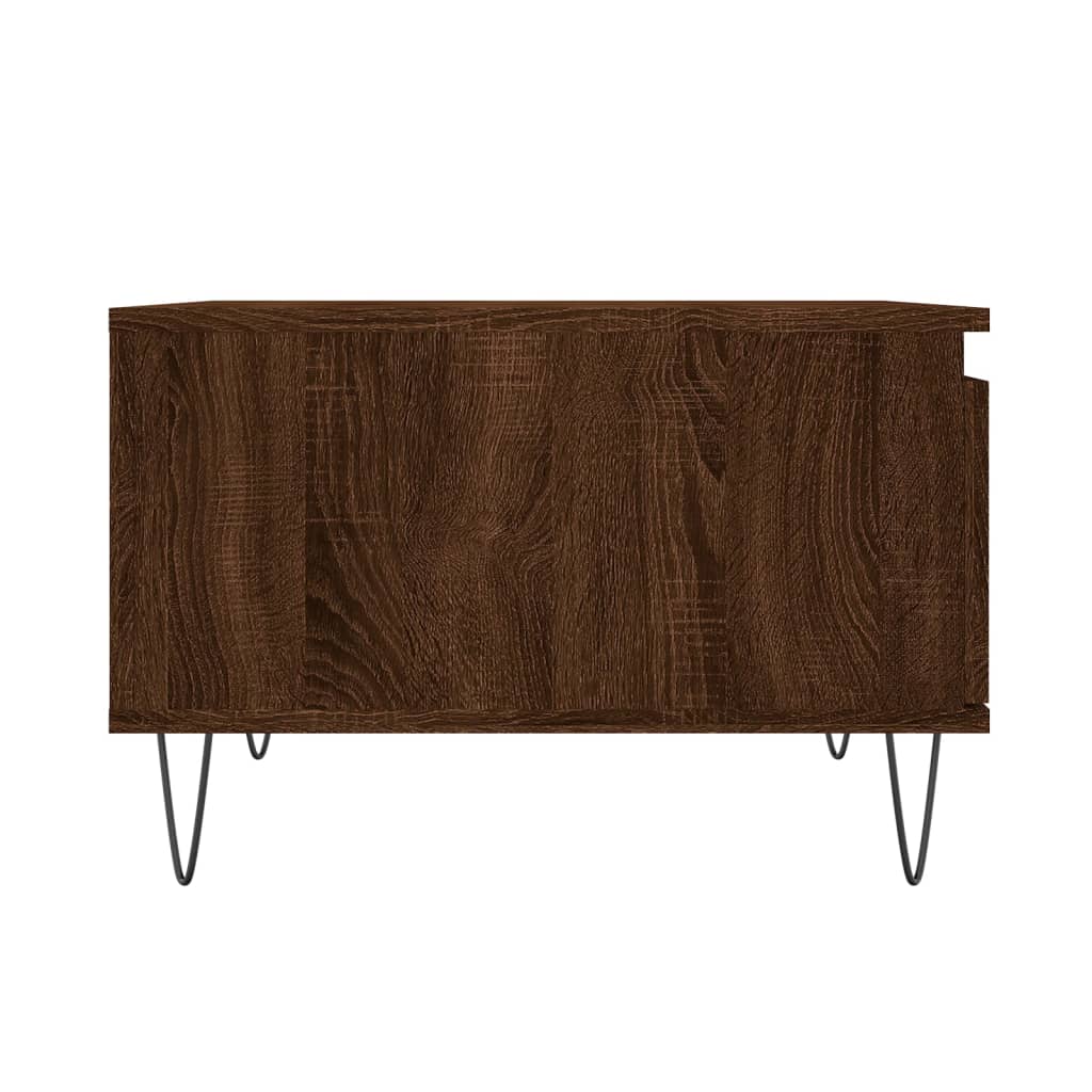 Coffee Table Brown Oak 55x55x36.5 cm Engineered Wood