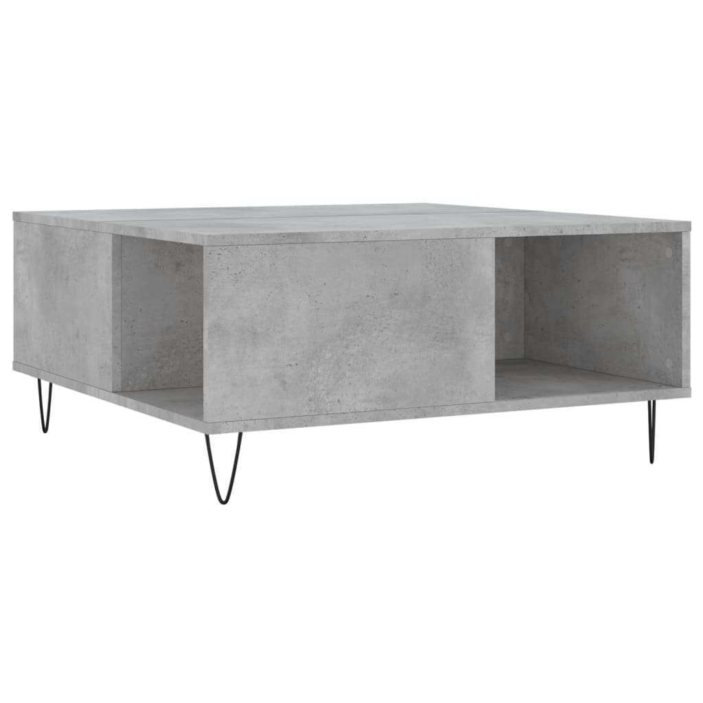 Coffee Table Concrete Grey 80x80x36.5 cm Engineered Wood