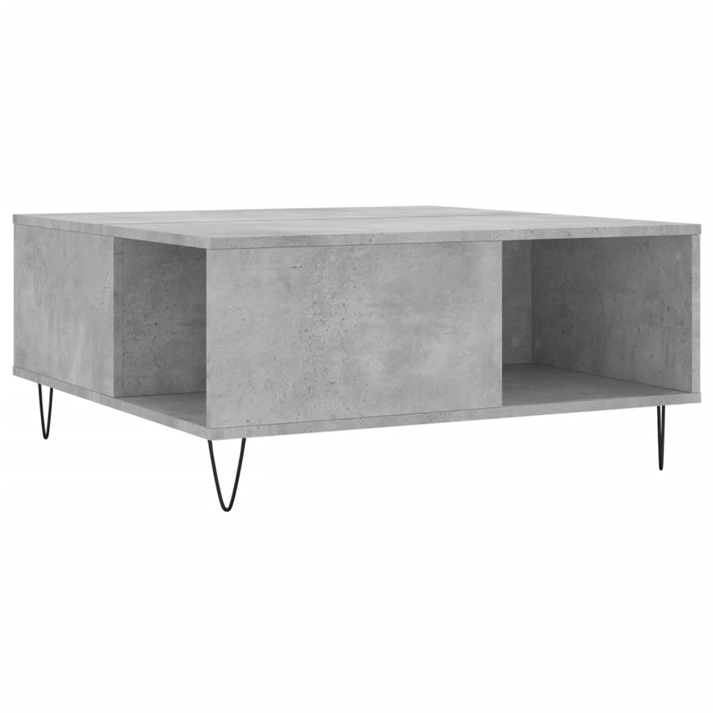 Coffee Table Concrete Grey 80x80x36.5 cm Engineered Wood