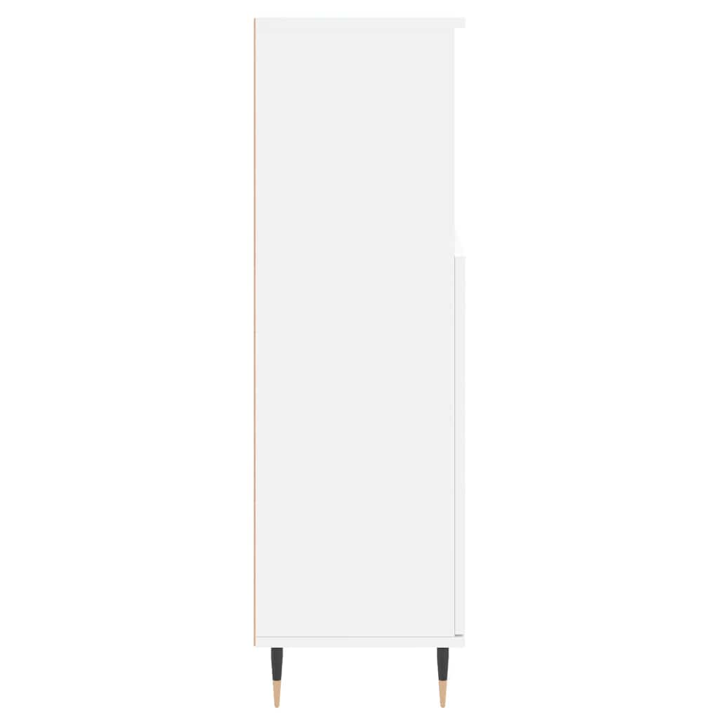 White Engineered Wood Bathroom Cabinet - 30x30x100 cm