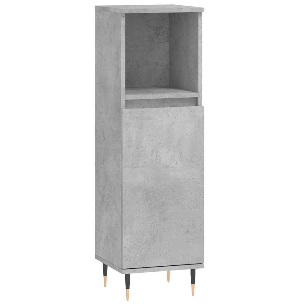 Concrete Grey Bathroom Cabinet | Engineered Wood 30x30x100 cm