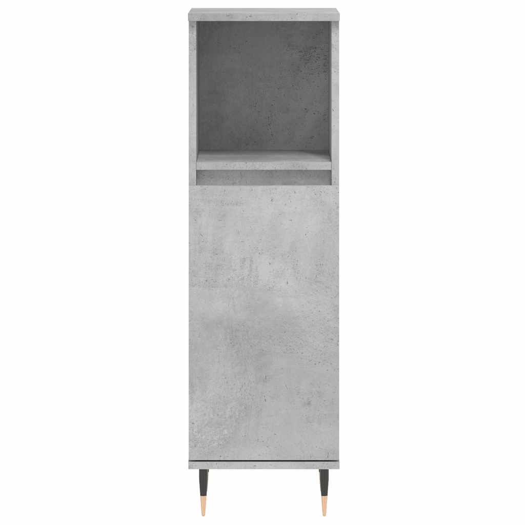 Concrete Grey Bathroom Cabinet | Engineered Wood 30x30x100 cm