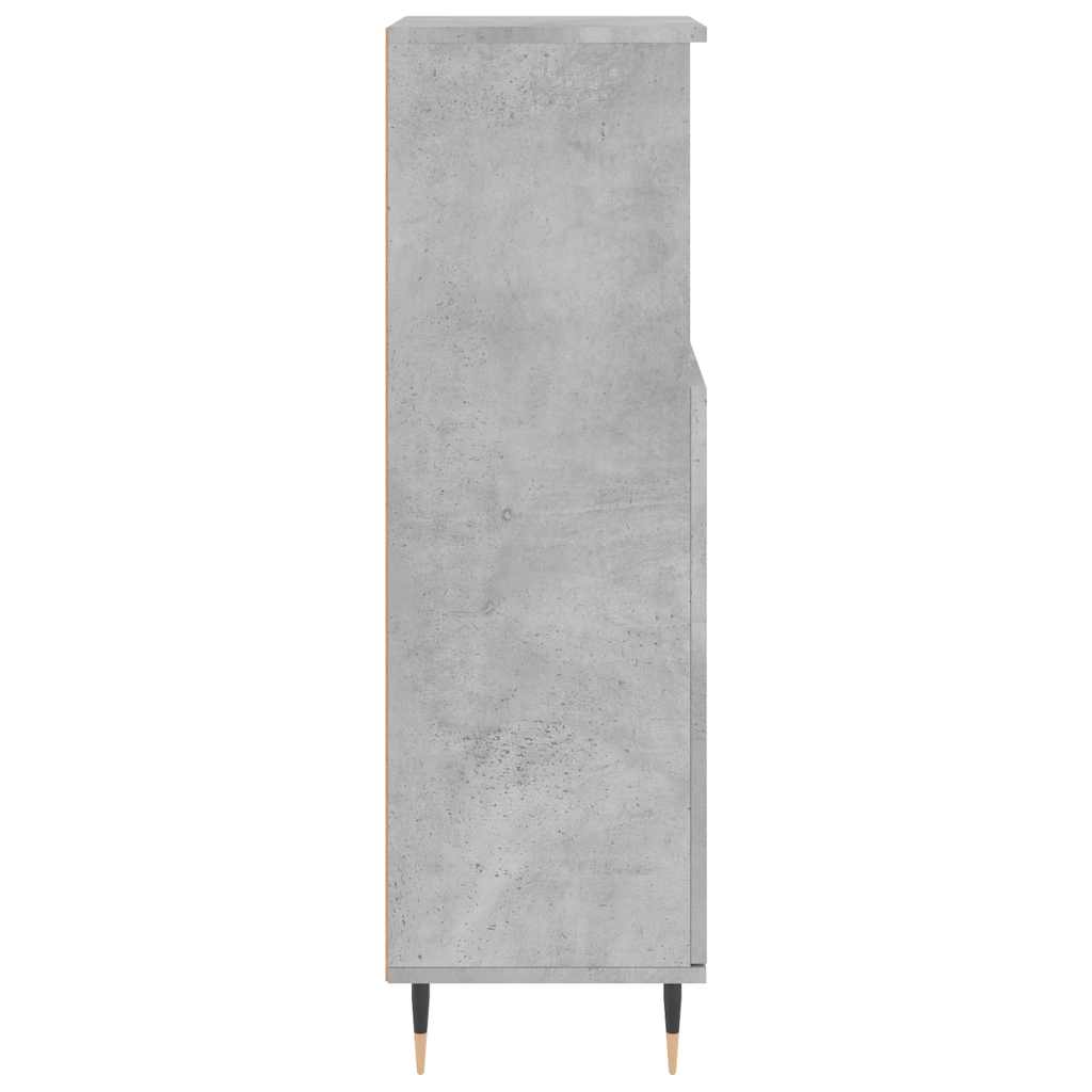 Concrete Grey Bathroom Cabinet | Engineered Wood 30x30x100 cm