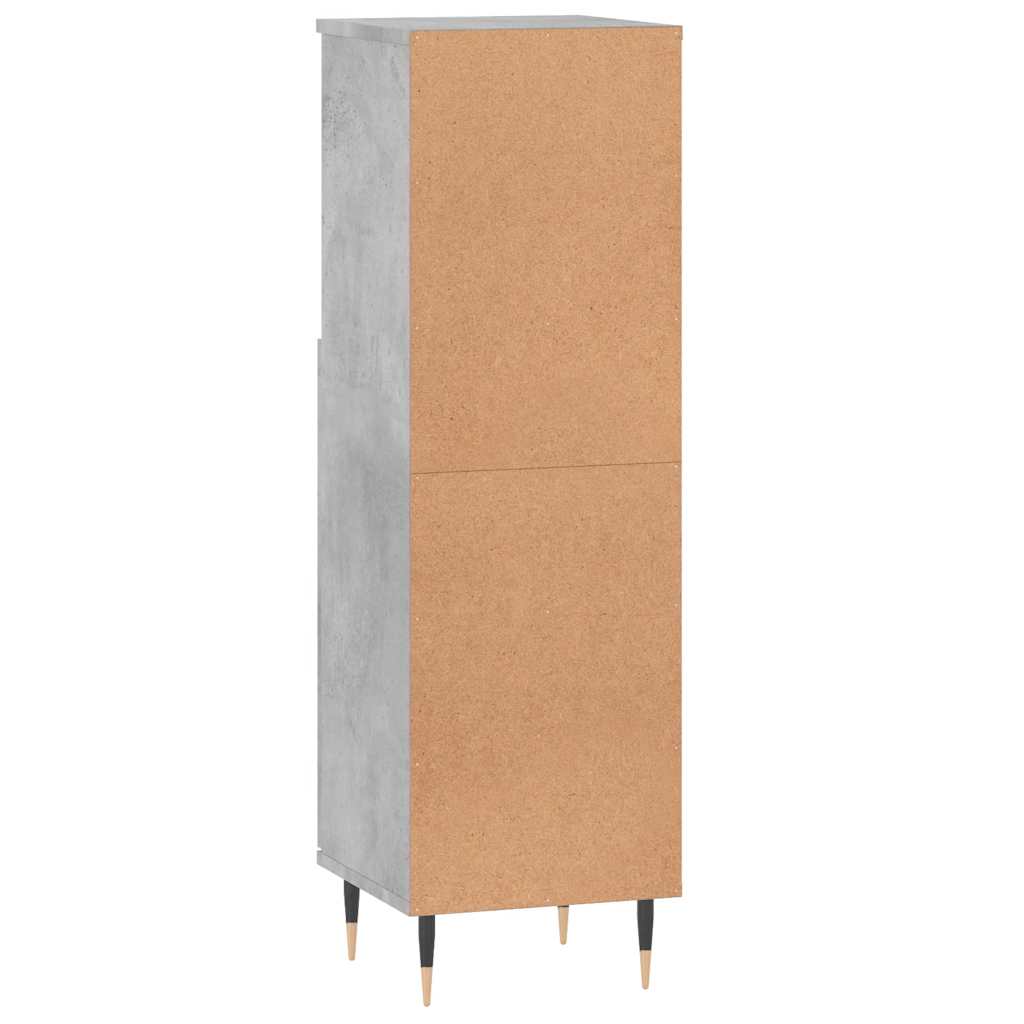 Concrete Grey Bathroom Cabinet | Engineered Wood 30x30x100 cm