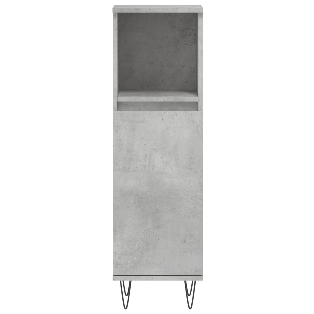 Concrete Grey Bathroom Cabinet | 30x30x100 cm | Engineered Wood