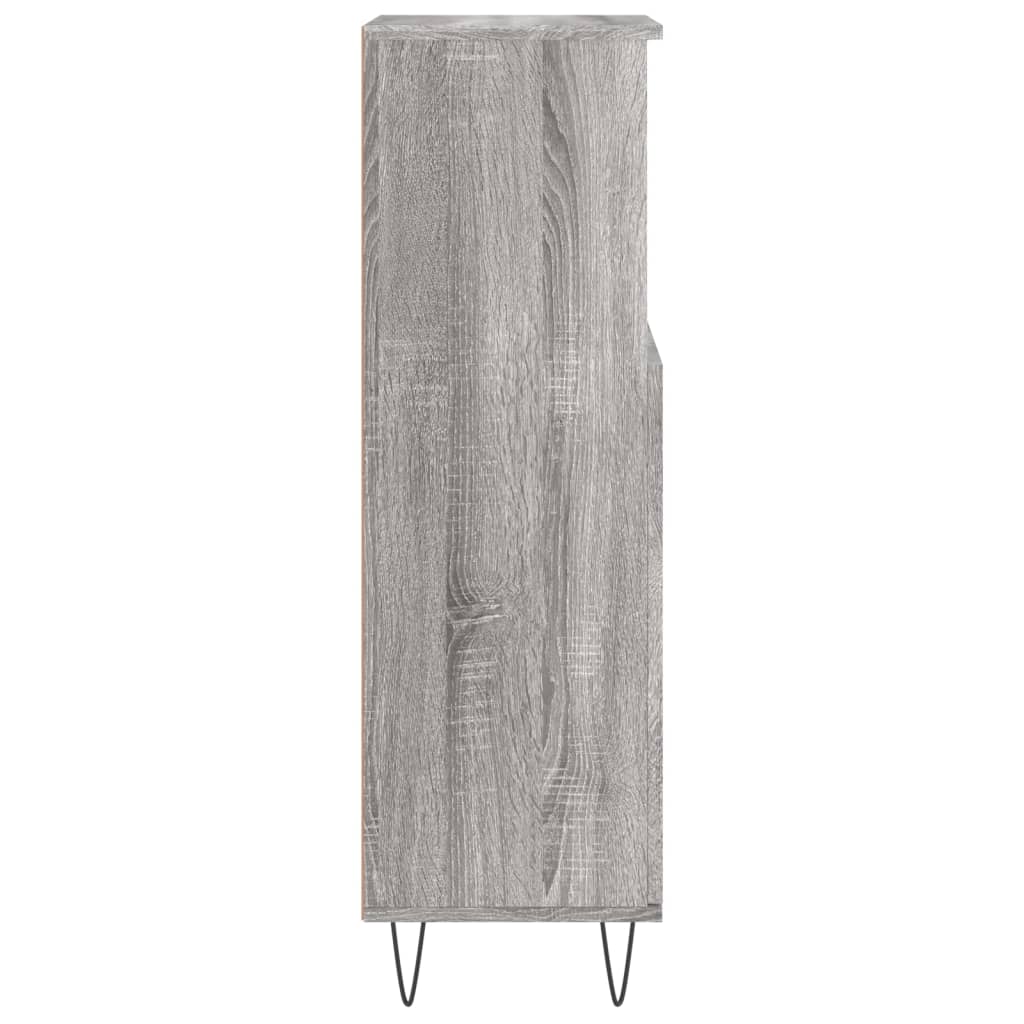Grey Sonoma Bathroom Cabinet - 30x30x100 cm Engineered Wood