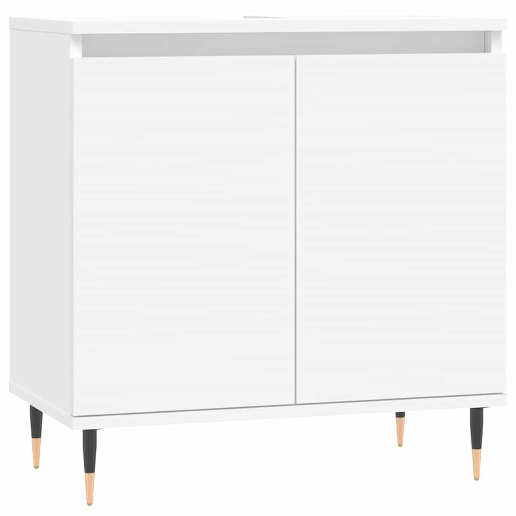 Engineered Wood Bathroom Cabinet - White, 58x33x60 cm
