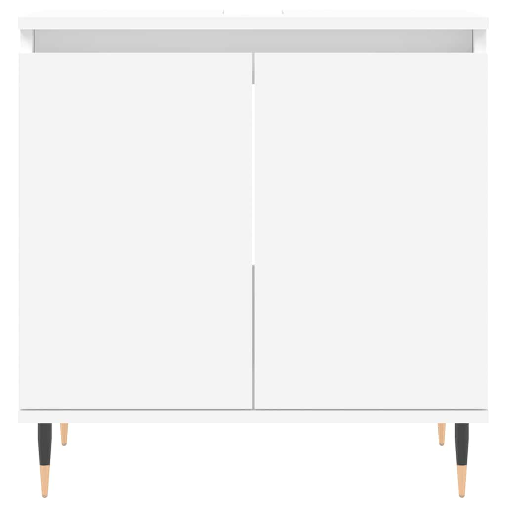 Engineered Wood Bathroom Cabinet - White, 58x33x60 cm