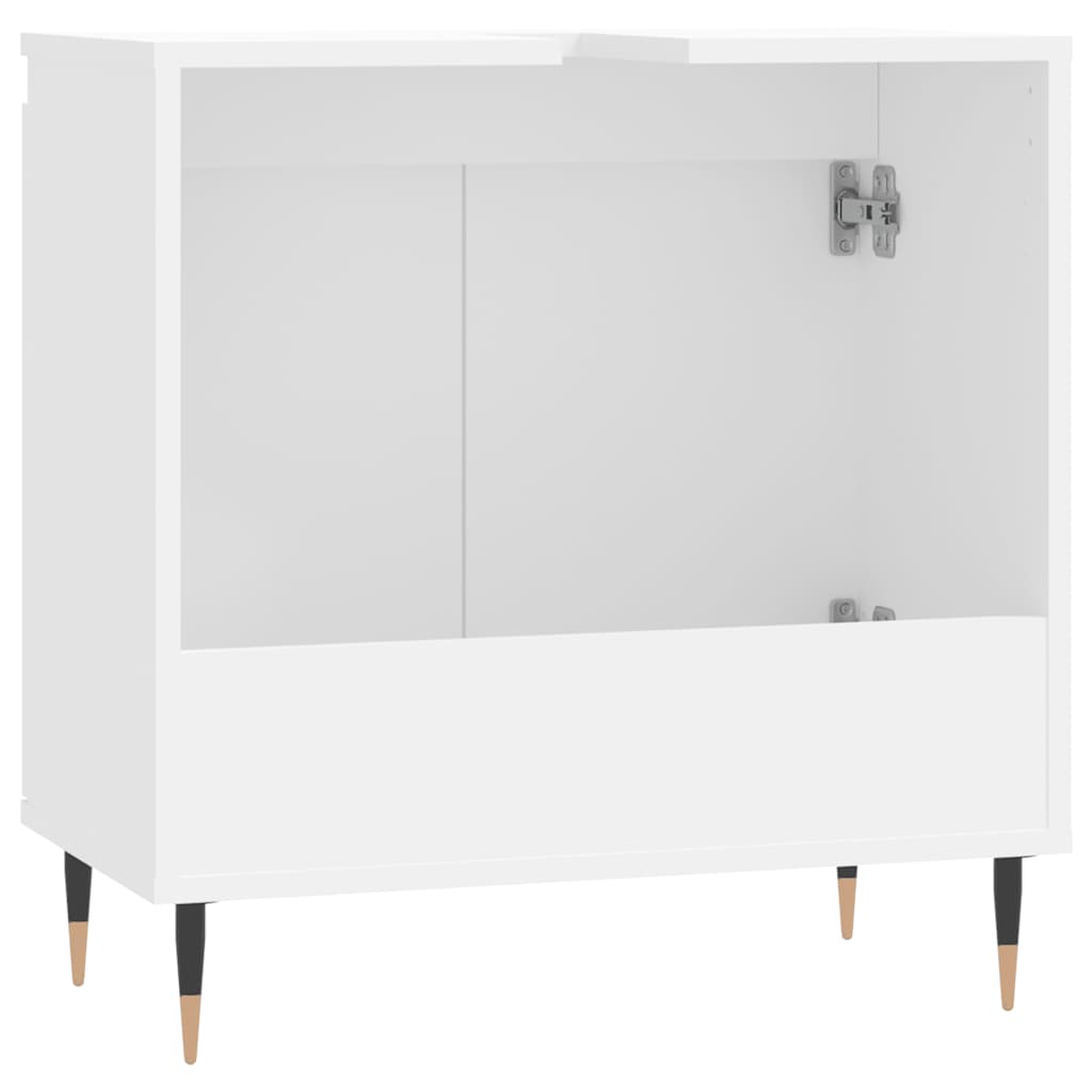Engineered Wood Bathroom Cabinet - White, 58x33x60 cm