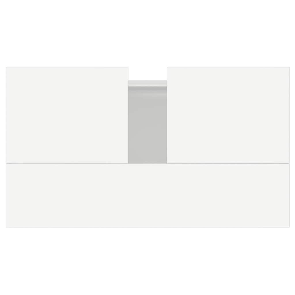 Engineered Wood Bathroom Cabinet - White, 58x33x60 cm