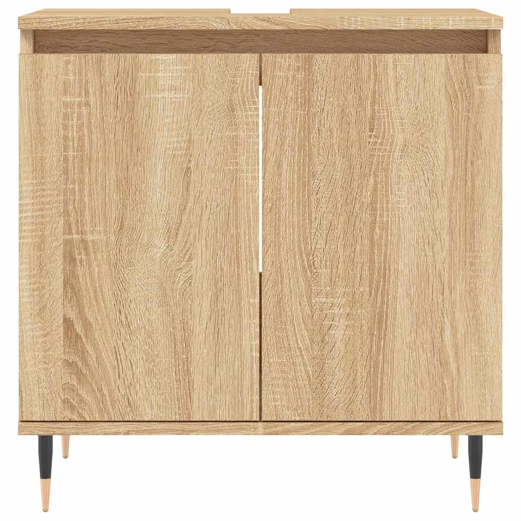 Sonoma Oak Bathroom Cabinet - 58x33x60 cm Engineered Wood
