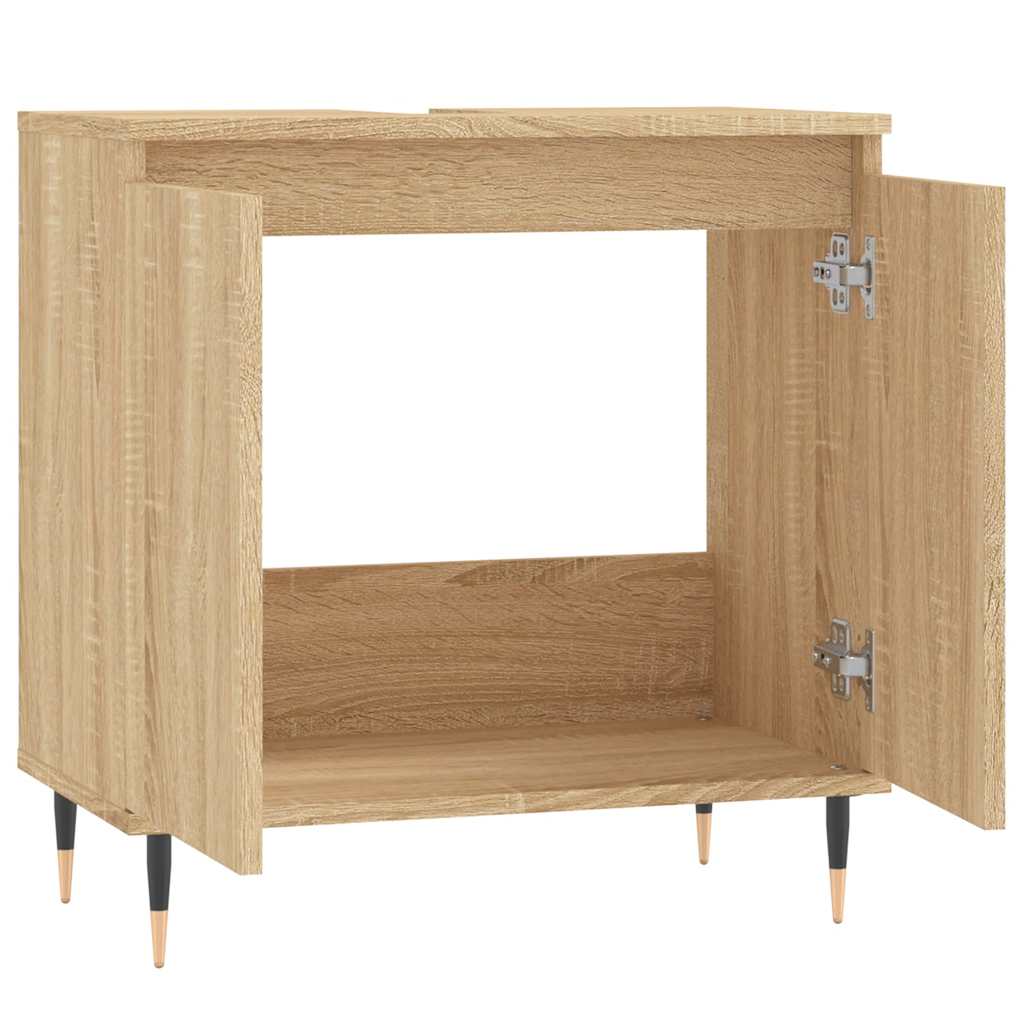 Sonoma Oak Bathroom Cabinet - 58x33x60 cm Engineered Wood