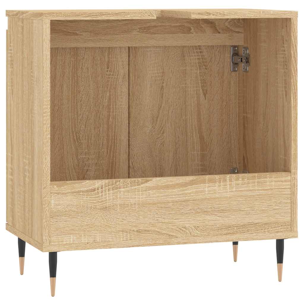 Sonoma Oak Bathroom Cabinet - 58x33x60 cm Engineered Wood