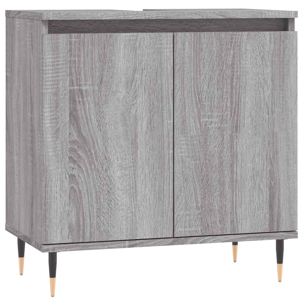 Grey Sonoma Bathroom Cabinet - 58x33x60 cm Engineered Wood