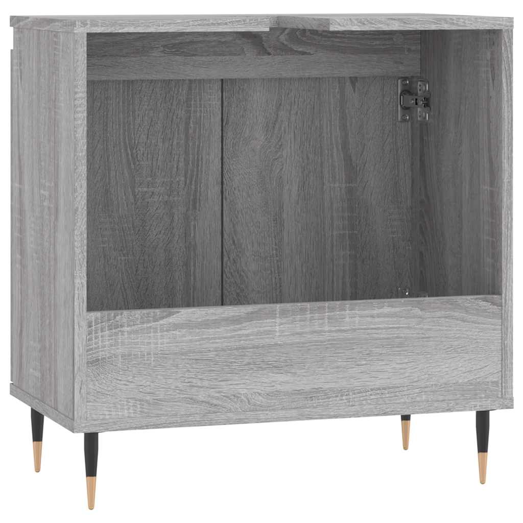 Grey Sonoma Bathroom Cabinet - 58x33x60 cm Engineered Wood