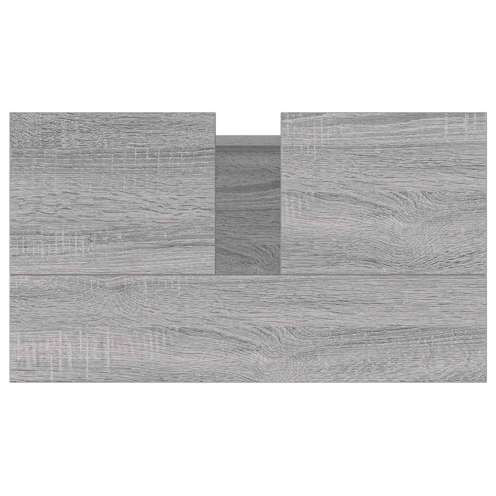 Grey Sonoma Bathroom Cabinet - 58x33x60 cm Engineered Wood