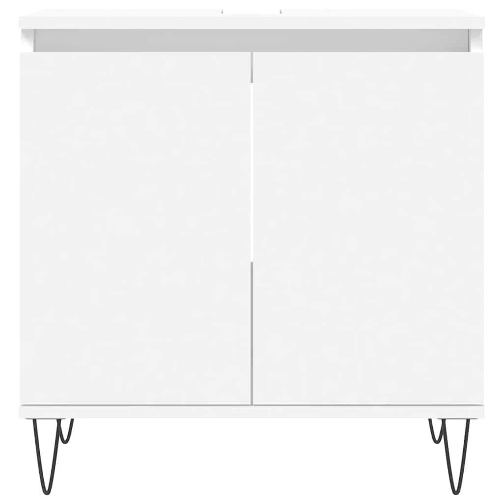 White Engineered Wood Bathroom Cabinet 58x33x60 cm