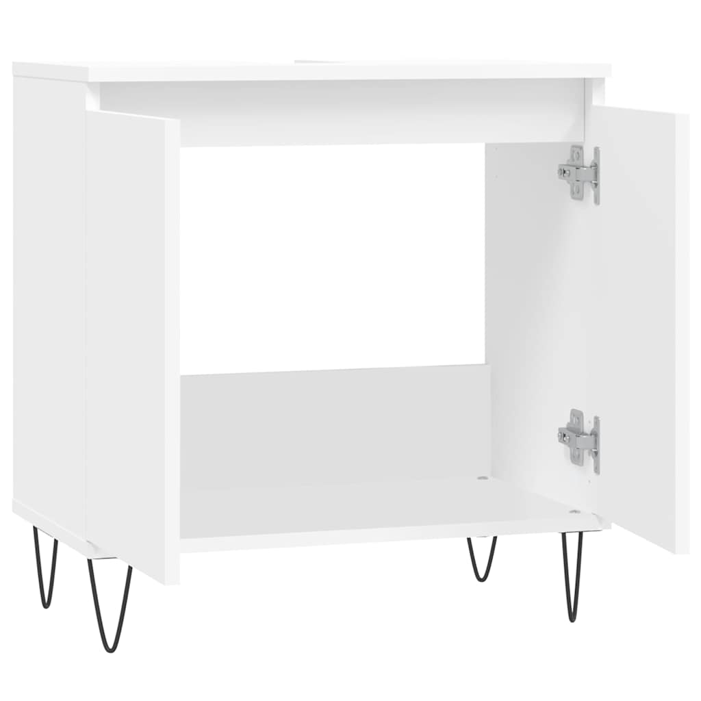 White Engineered Wood Bathroom Cabinet 58x33x60 cm