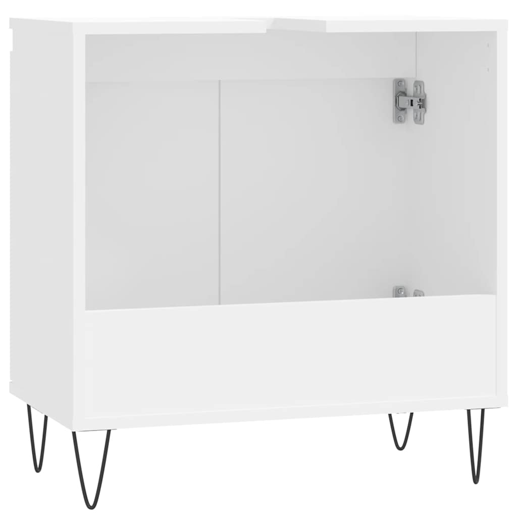 White Engineered Wood Bathroom Cabinet 58x33x60 cm