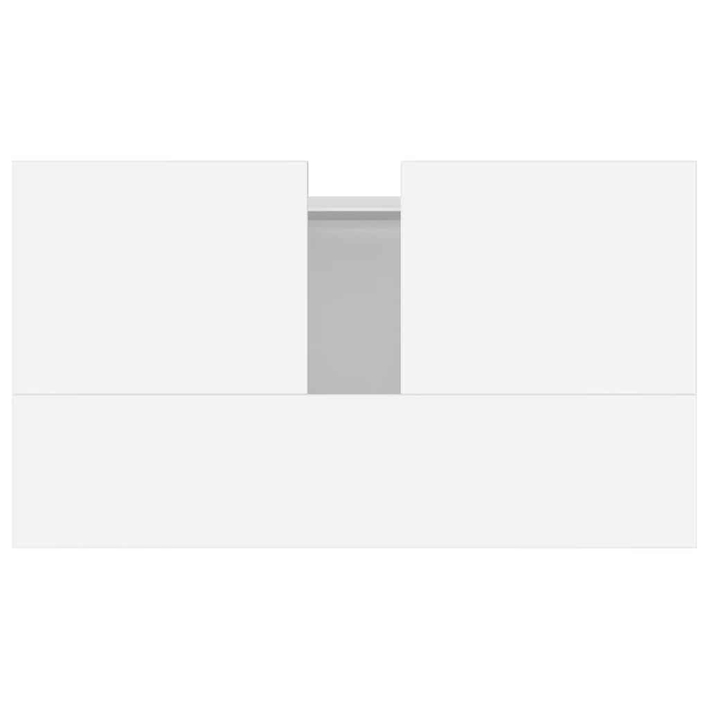 White Engineered Wood Bathroom Cabinet 58x33x60 cm