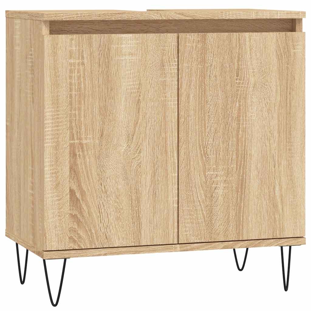 Sonoma Oak Bathroom Cabinet 58x33x60 cm - Engineered Wood