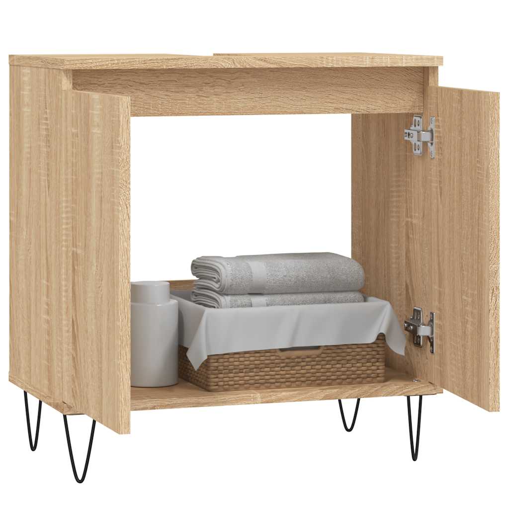 Sonoma Oak Bathroom Cabinet 58x33x60 cm - Engineered Wood