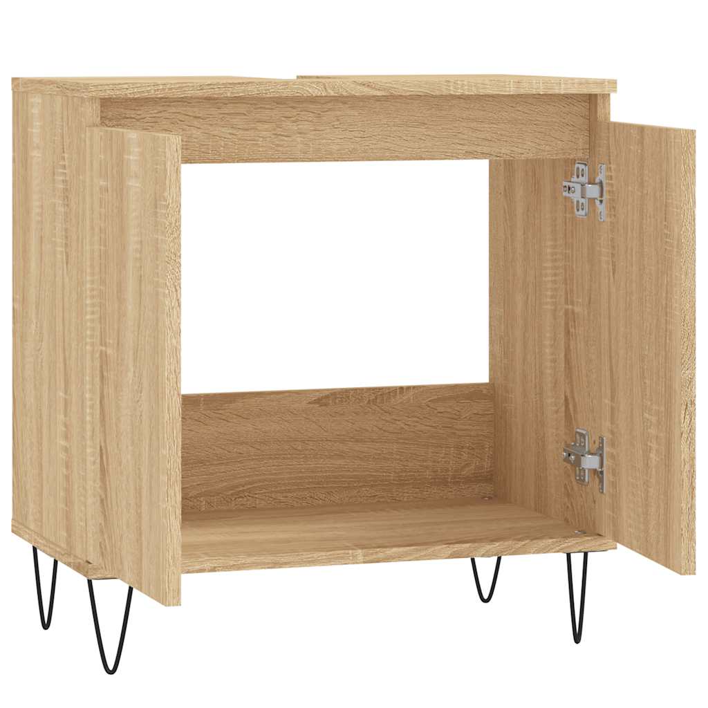 Sonoma Oak Bathroom Cabinet 58x33x60 cm - Engineered Wood