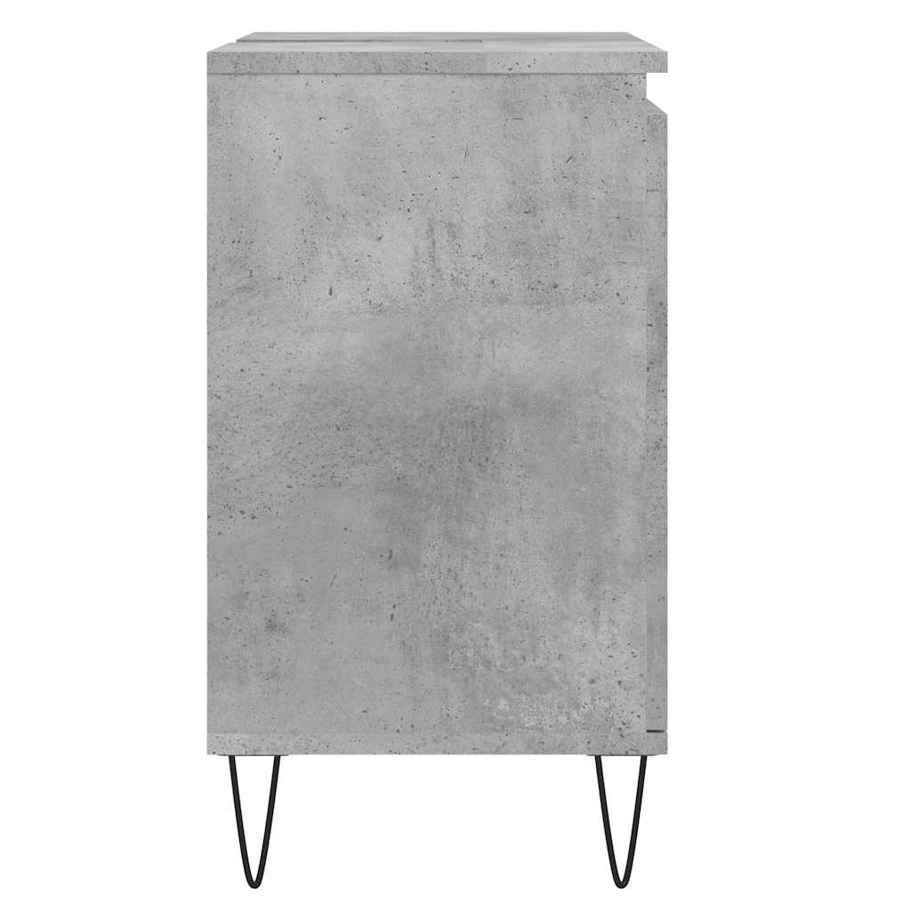 Concrete Grey Engineered Wood Bathroom Cabinet 58x33x60 cm