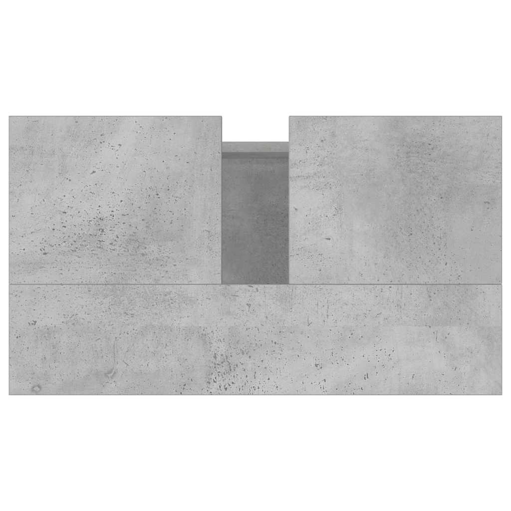 Concrete Grey Engineered Wood Bathroom Cabinet 58x33x60 cm